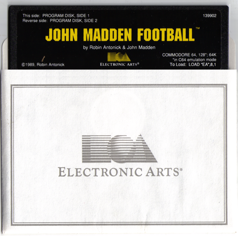 Media for John Madden Football (Commodore 64)