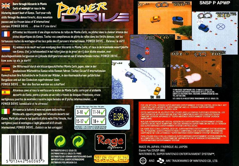 Power Drive cover or packaging material MobyGames