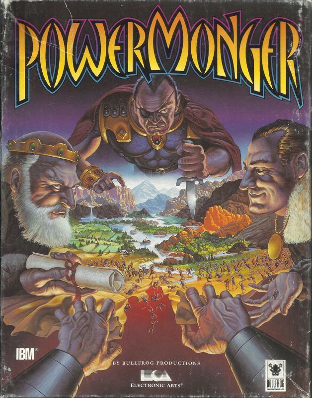 Front Cover for PowerMonger (DOS) (5.25" floppy disk release)