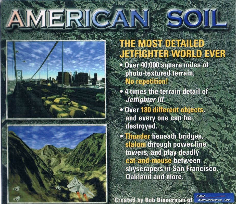 Inside Cover for JetFighter IV: Fortress America (Windows) (Budget re-release): Right Flap