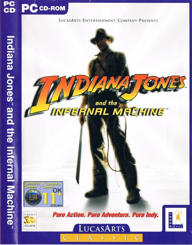 Front Cover for Indiana Jones and the Infernal Machine (Windows) (LucasArts Classics release)