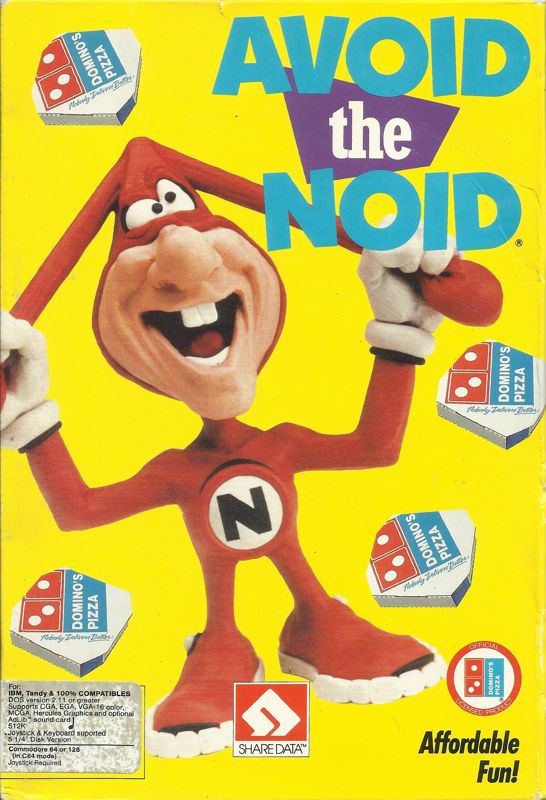 Front Cover for Avoid the Noid (Commodore 64 and DOS) (5.25" Release (version 1.1 for IBM with EGA support & Commodore 64))