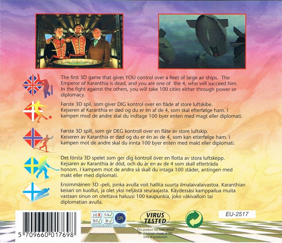 Back Cover for Air Power: Battle in the Skies (DOS) (Egmont games budget re-release)