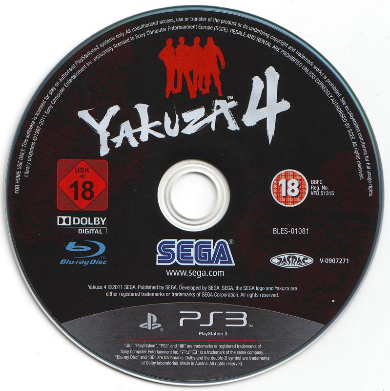 Media for Yakuza 4 (PlayStation 3)