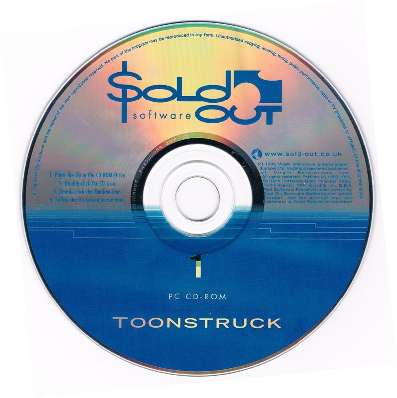 Media for Toonstruck (DOS) (SoldOut Software release)