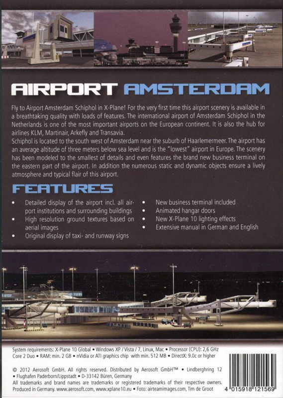 Back Cover for Airport Amsterdam (Linux and Macintosh and Windows)