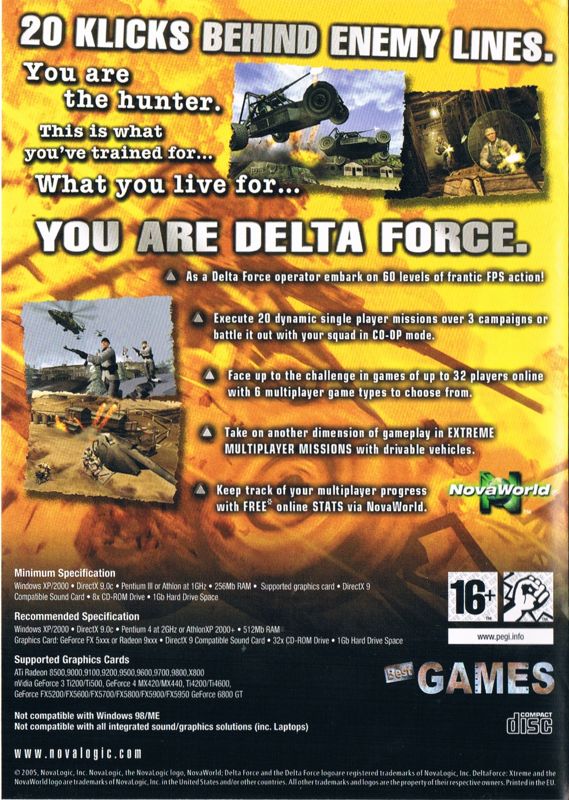 Back Cover for Delta Force: Xtreme (Windows)