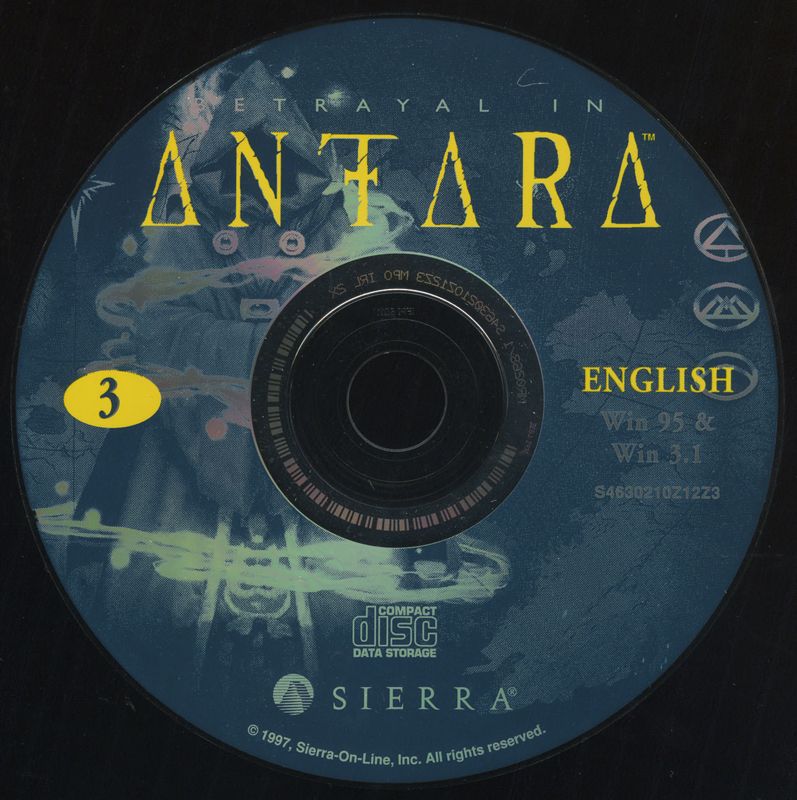 Media for Betrayal in Antara (Windows and Windows 3.x): Disc 3