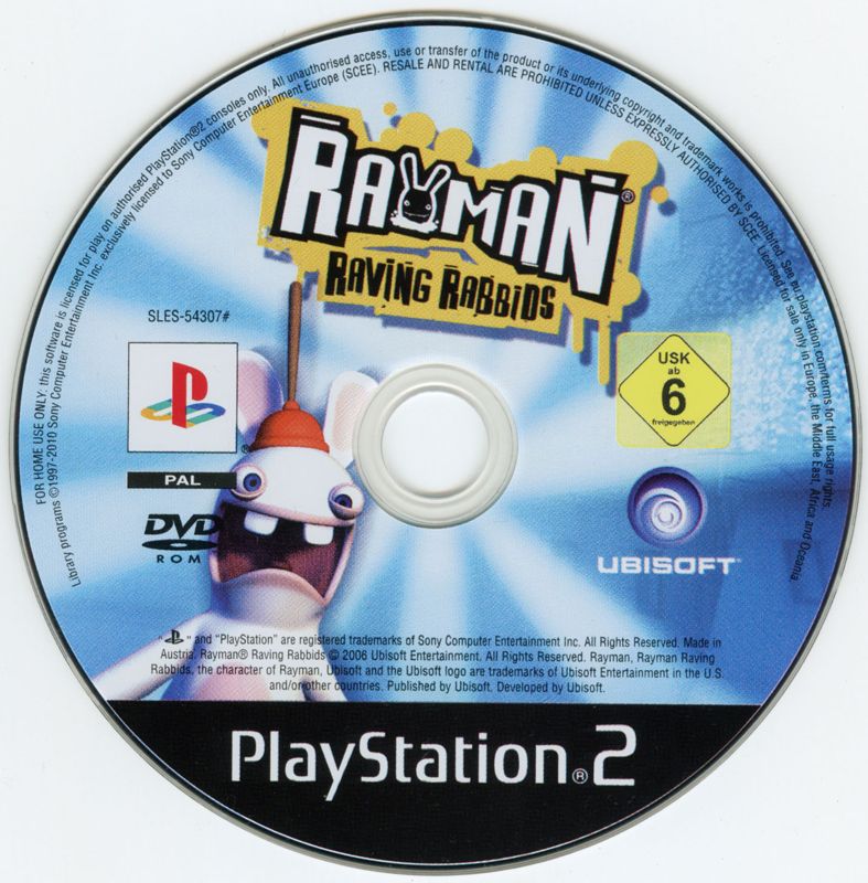 Media for Rayman: Raving Rabbids (PlayStation 2) (Platinum release)