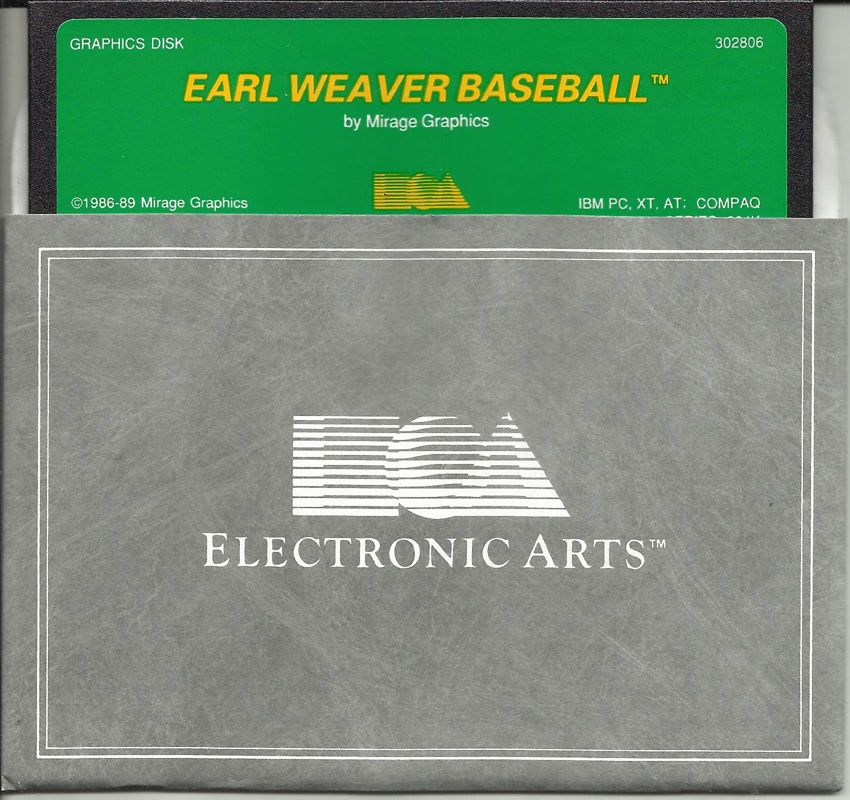 Media for Earl Weaver Baseball (DOS) (Version 1.5 release): 5.25" disk 2/2 - Graphics disk