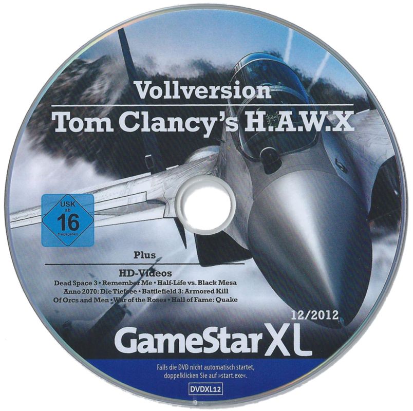 Media for Tom Clancy's H.A.W.X (Windows) (GameStar XL 12/2012 covermount)