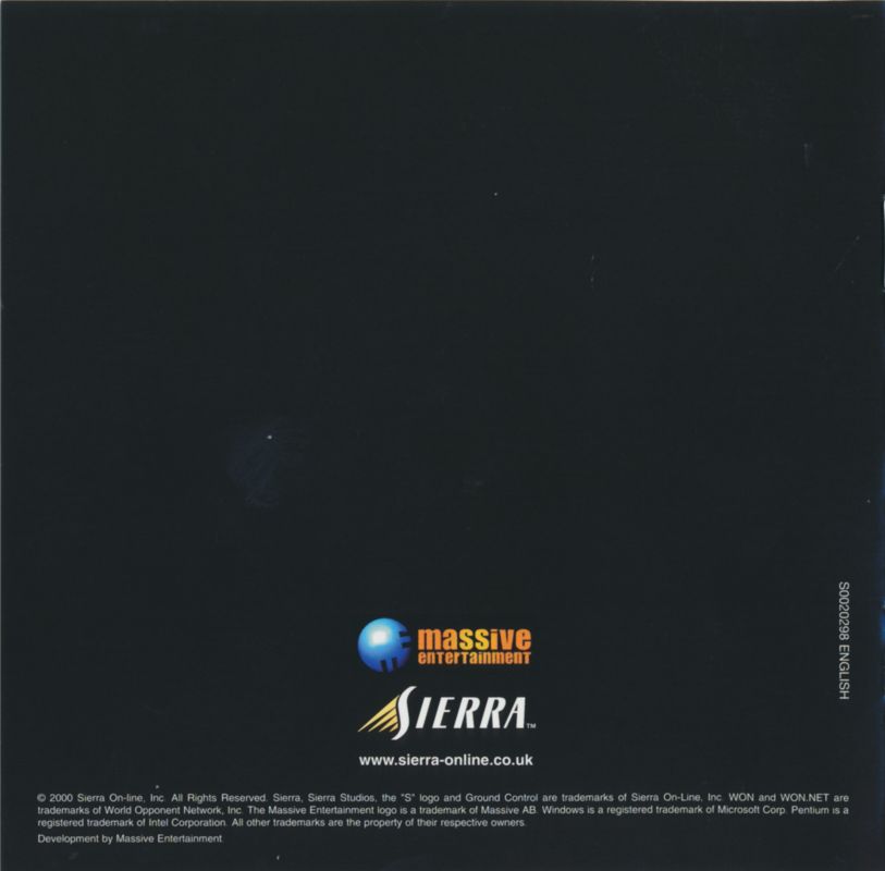 Other for Ground Control (Windows): Jewel Case - Front - Inside