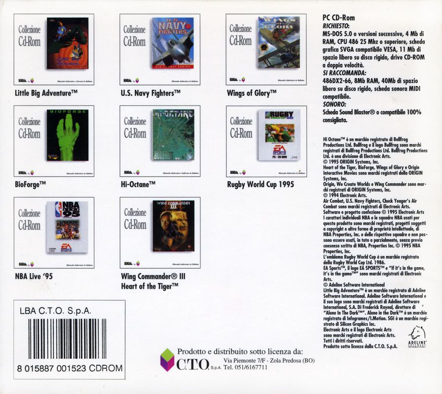 Back Cover for Relentless: Twinsen's Adventure (DOS) (Collezione Cd-Rom release)