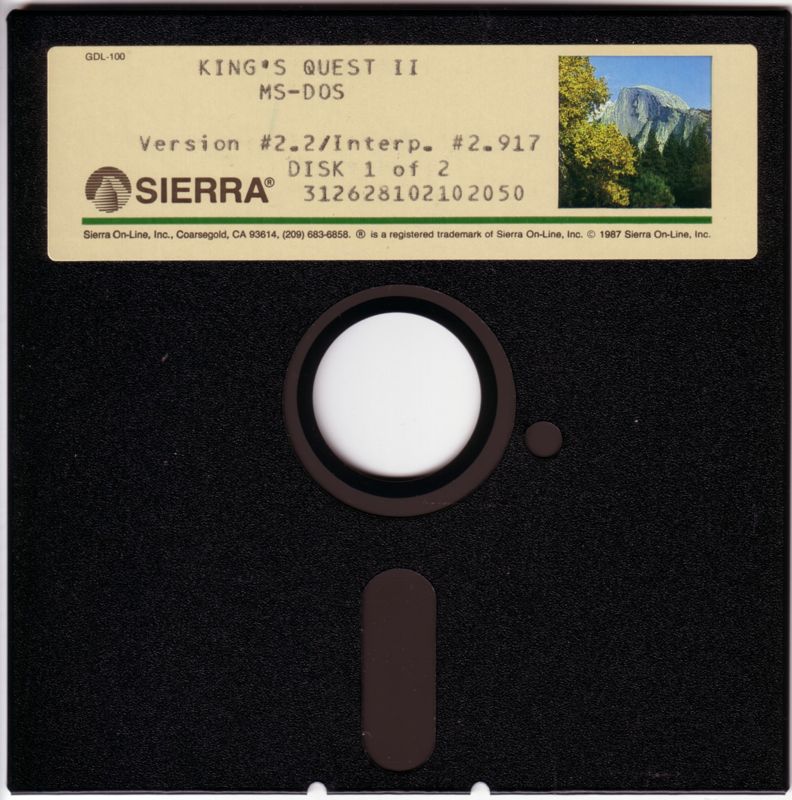 Media for King's Quest II: Romancing the Throne (DOS) (1987 Re-release): Disk 1/2