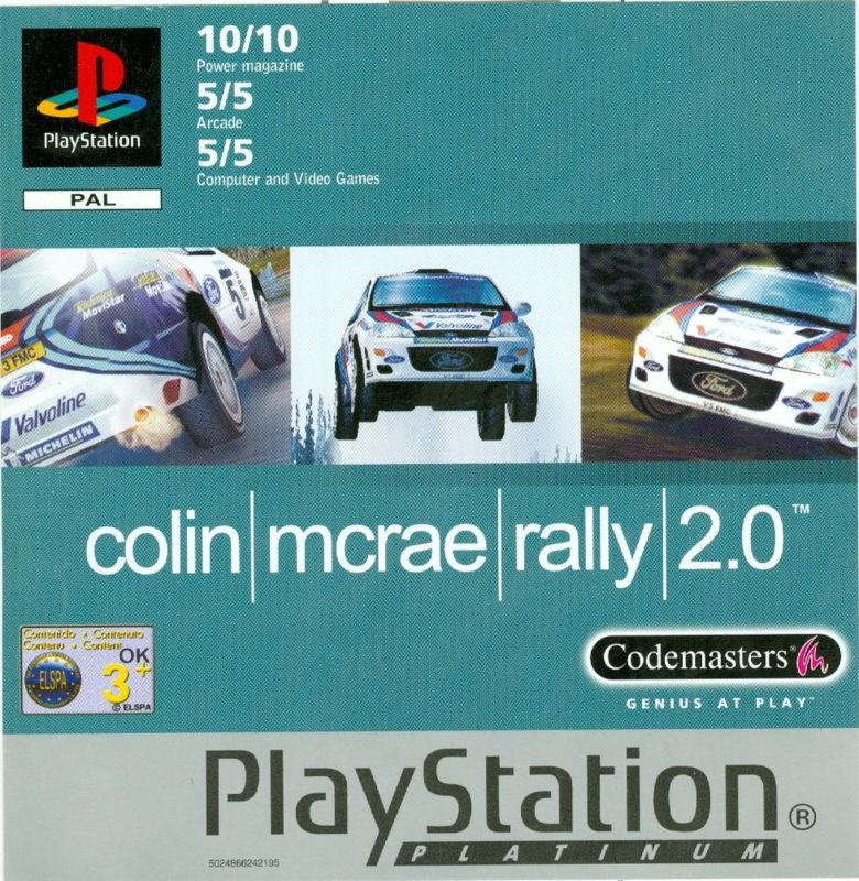 Front Cover for Colin McRae Rally 2.0 (PlayStation) (Platinum release)