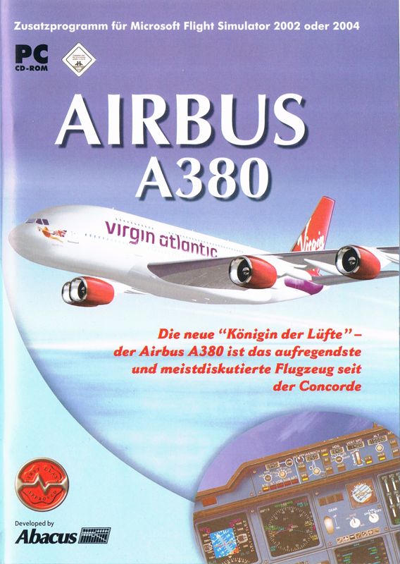 Front Cover for Fly the Airbus A380 (Windows) (Cover printed in English on one side, in German on the other): German