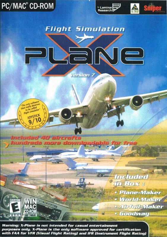 Front Cover for X-Plane Version 7 (Macintosh and Windows)