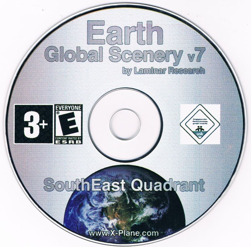 Media for X-Plane Version 7: World Scenery (Macintosh and Windows): SouthEast Quadrant disc