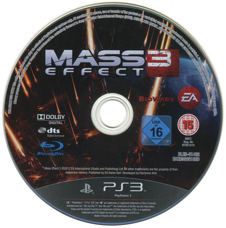 Media for Mass Effect 3 (N7 Collector's Edition) (PlayStation 3)