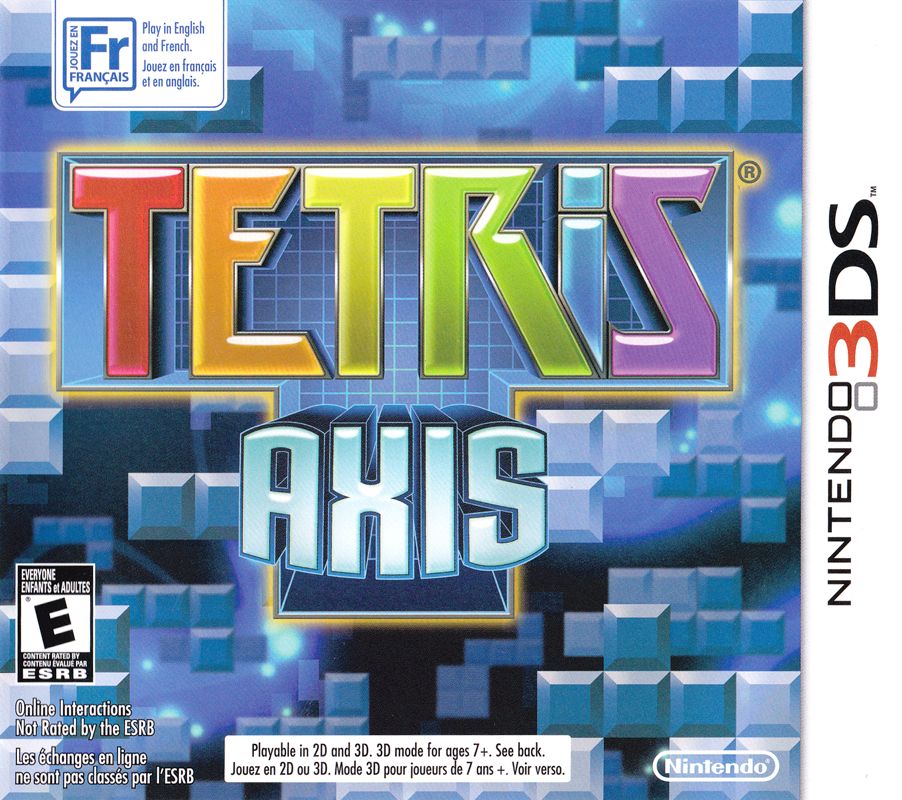 Front Cover for Tetris: Axis (Nintendo 3DS)