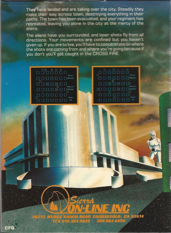 Back Cover for Crossfire (VIC-20)