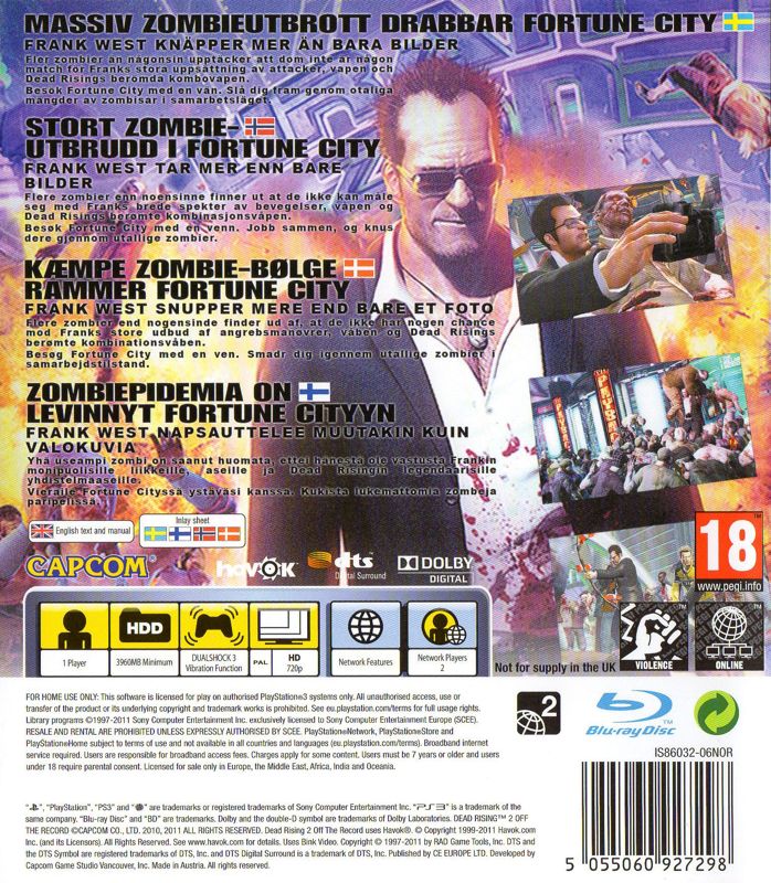 Front Cover for Dead Rising 2: Off the Record (PlayStation 3)
