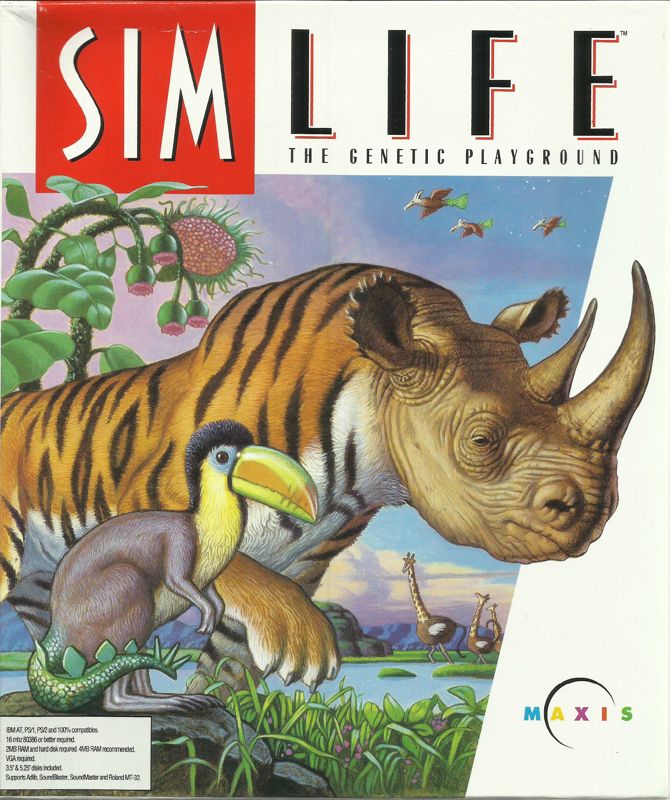 Front Cover for SimLife (DOS) (Dual media release)