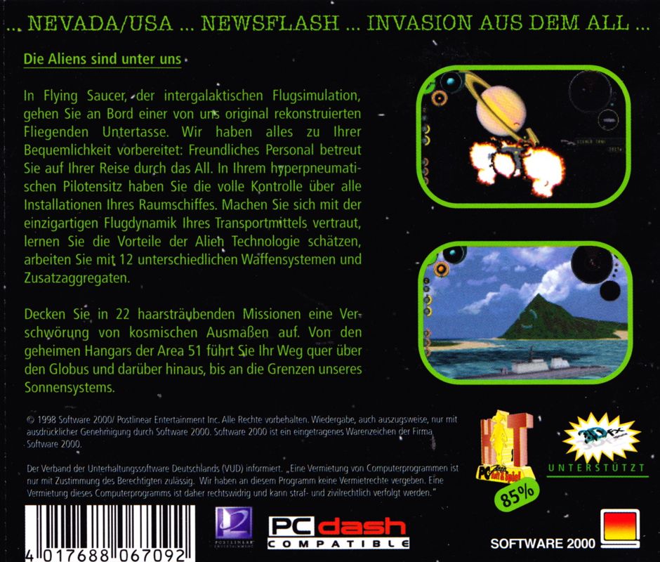 Other for Flying Saucer (Windows): Jewel Case - Back