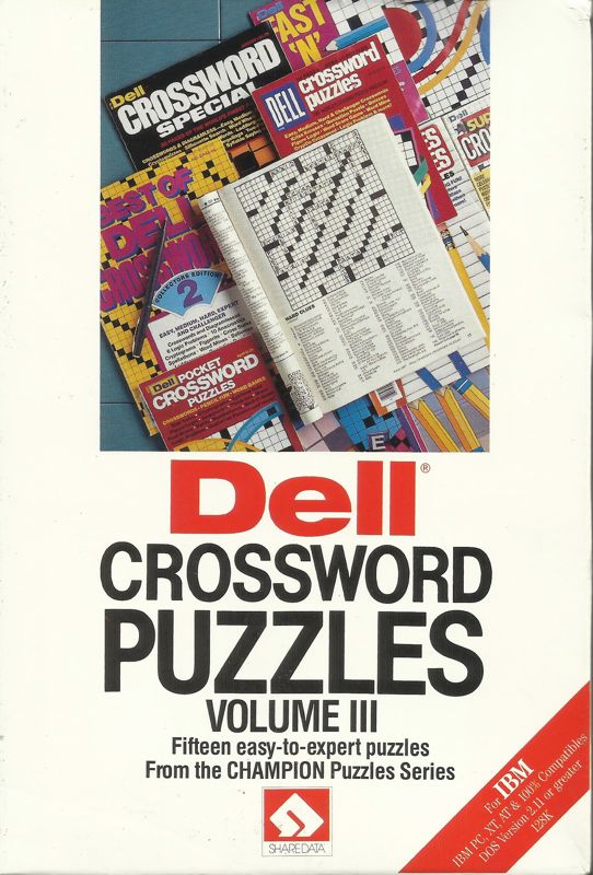 Front Cover for Dell Crossword Puzzles: Volume III (DOS) (5.25" disk release)