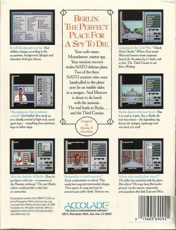 Back Cover for The Third Courier (DOS) (5.25" release (version 1.0))