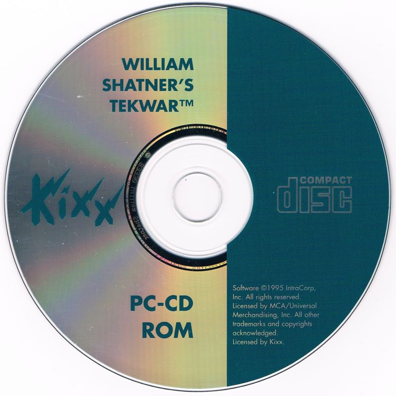 Media for William Shatner's TekWar (DOS) (KIXX Interactive Classix release (3-fold paper sleeve inside with a magnetic strip seal))