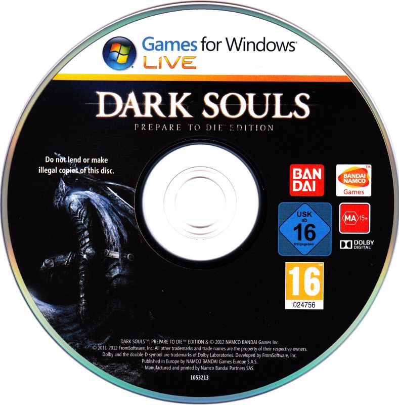 Media for Dark Souls: Prepare to Die Edition (Windows): Game Disc