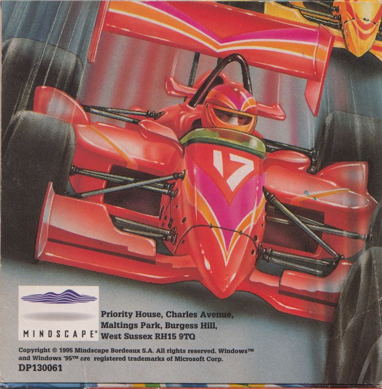 Other for Al Unser, Jr. Arcade Racing (Macintosh): CD Sleeve - Back