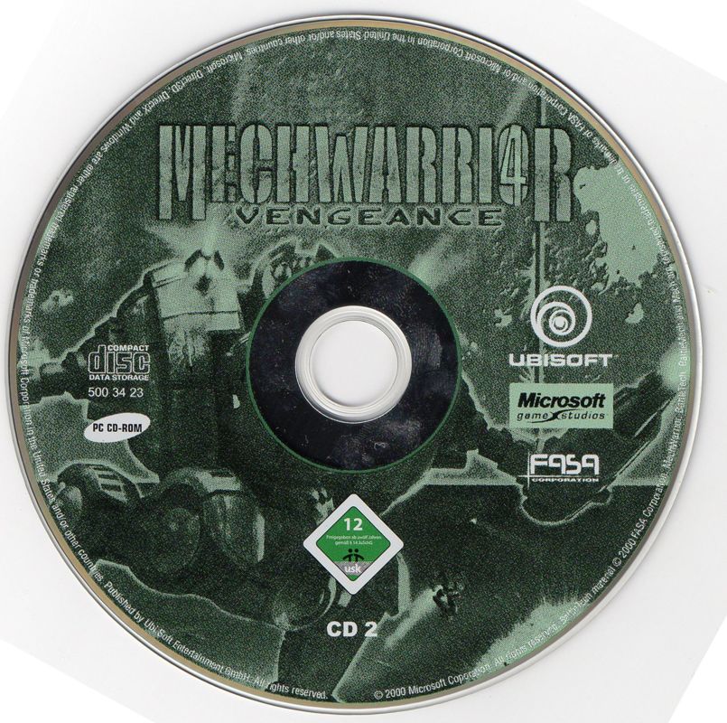 Media for MechWarrior 4: Vengeance (Windows) (Ubisoft eXclusive release): Disc 2