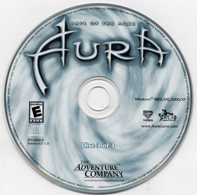 Media for Aura: Fate of the Ages (Windows): Disc 3