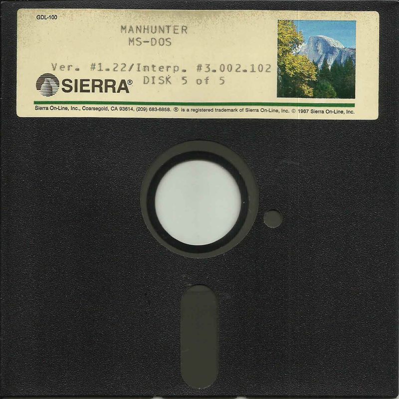 Media for Manhunter: New York (DOS) (5.25" release (version #1.22 / Interp. #3.002.102)): Disk (5/5)
