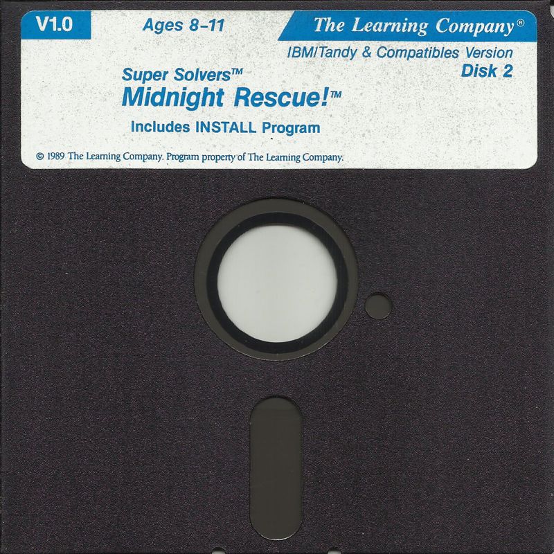 Media for Super Solvers: Midnight Rescue! (DOS) (Dual media release (version 1.0)): 5.25" Disk (2/2)
