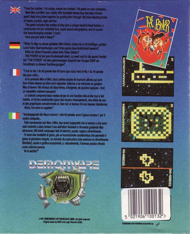 Back Cover for The Power (DOS)