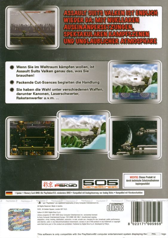 Back Cover for Cybernator (PlayStation 2)