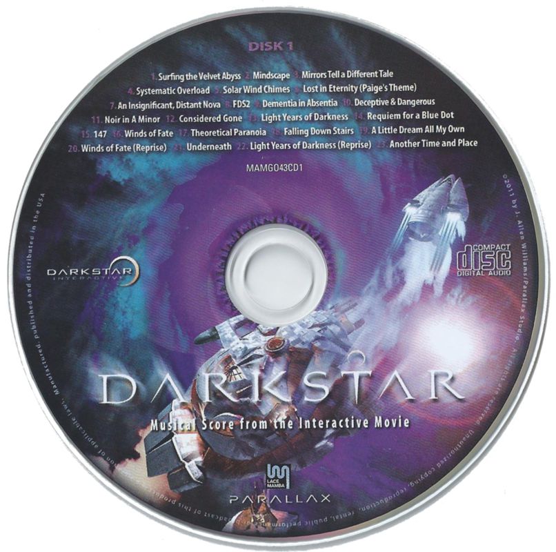 Soundtrack for Darkstar: The Interactive Movie (Macintosh and Windows): Disc 1