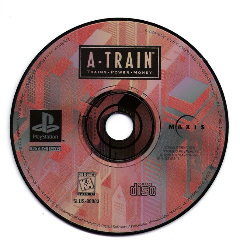 Media for A-Train (PlayStation) (With Sim City card game sticker)