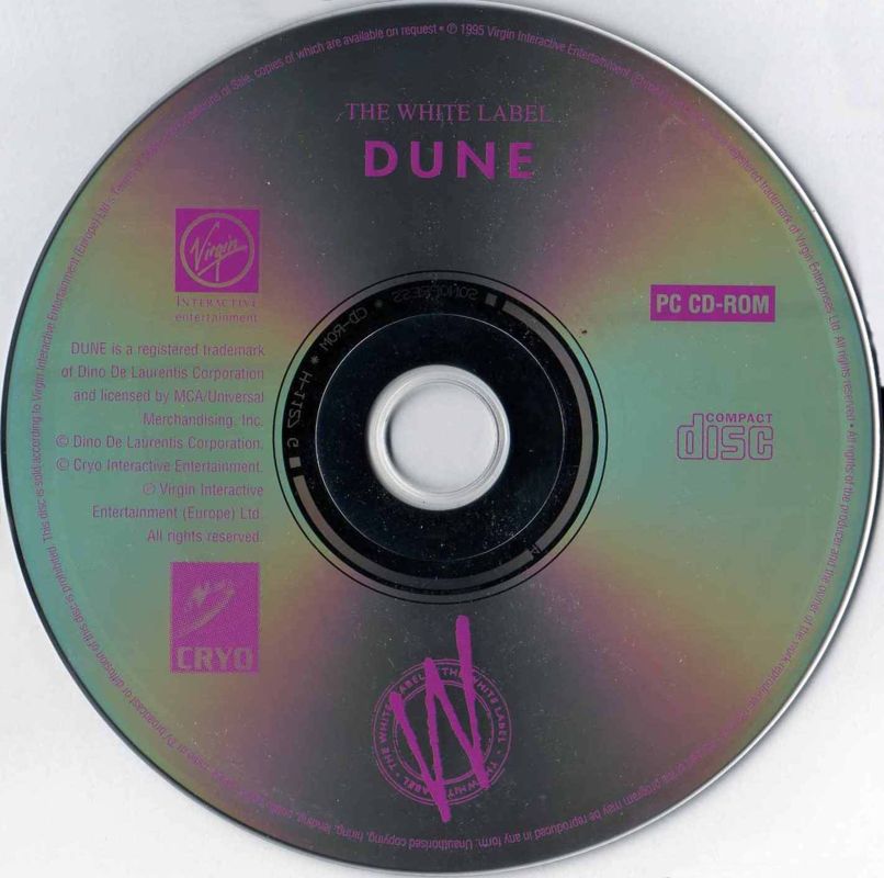 Media for Dune / Dune II: Double Pack (DOS) (The White Label release): <i>Dune</i> disc