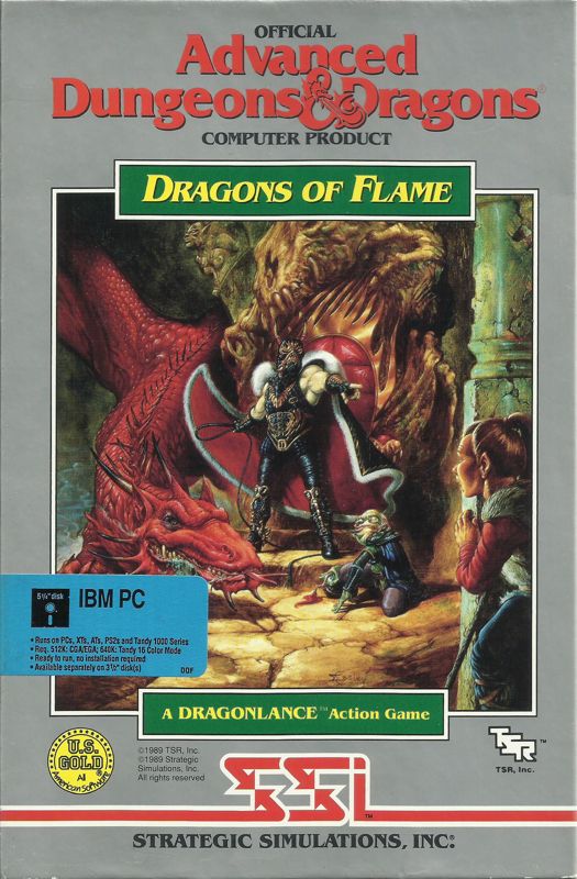 Front Cover for Dragons of Flame (DOS)