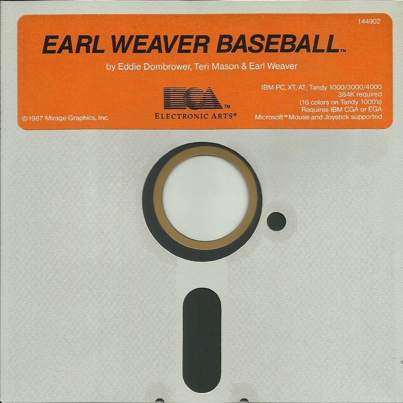 Media for Earl Weaver Baseball (DOS) (5.25" release (alternate label))