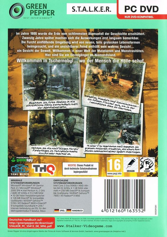 S.T.A.L.K.E.R.: Shadow of Chernobyl cover or packaging material - MobyGames