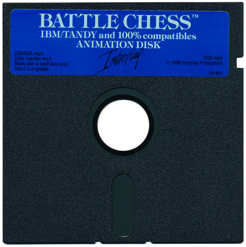 Media for Battle Chess (DOS) (Dual-media release (with demo)): 5.25" FD - Animation Disk