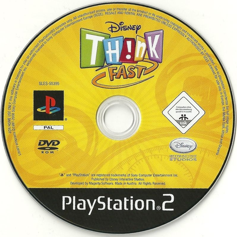Media for Disney Th!nk Fast (PlayStation 2) (This came bundled in a bigger outer box together with a set of buzzers.)
