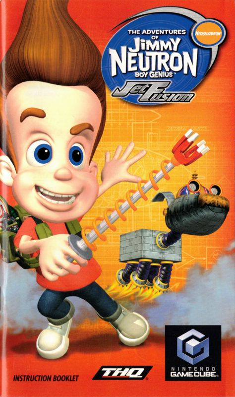 Manual for The Adventures of Jimmy Neutron: Boy Genius - Jet Fusion (GameCube): Front