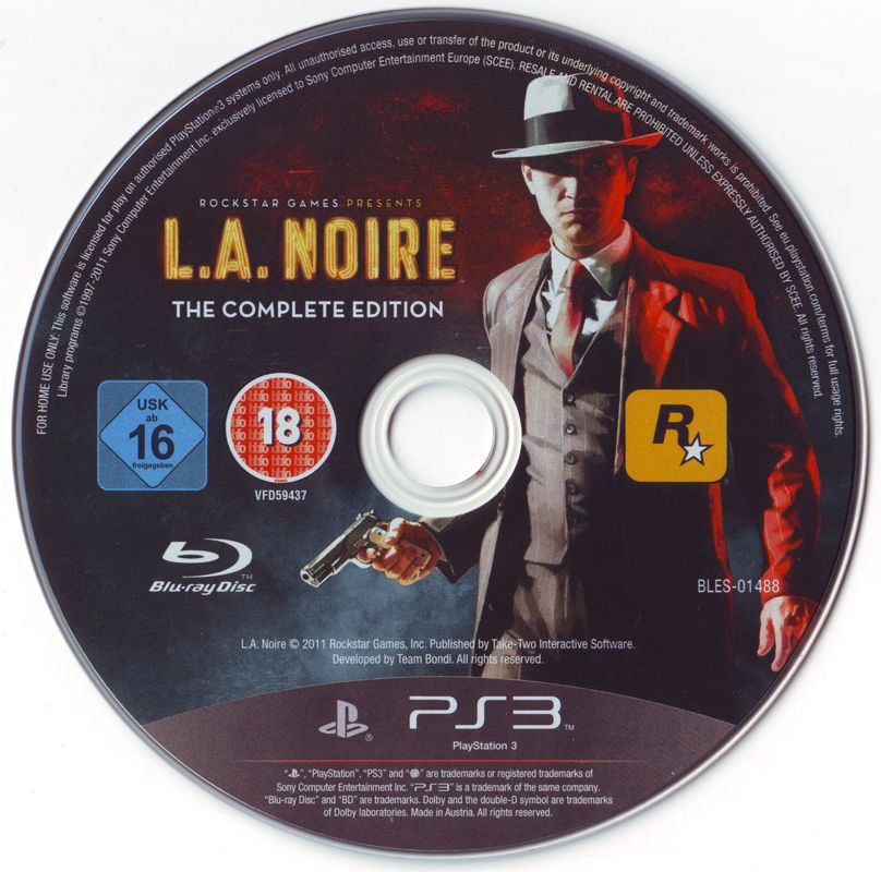 Media for L.A. Noire: The Complete Edition (PlayStation 3)