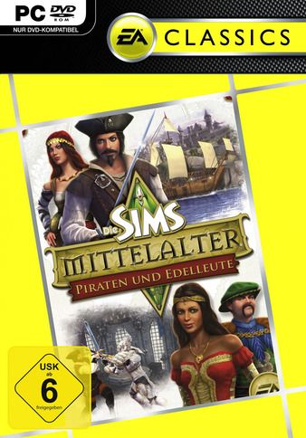 Front Cover for Die Sims: Mittelalter + Piraten und Edelleute (Windows) (EA Classics budget release)